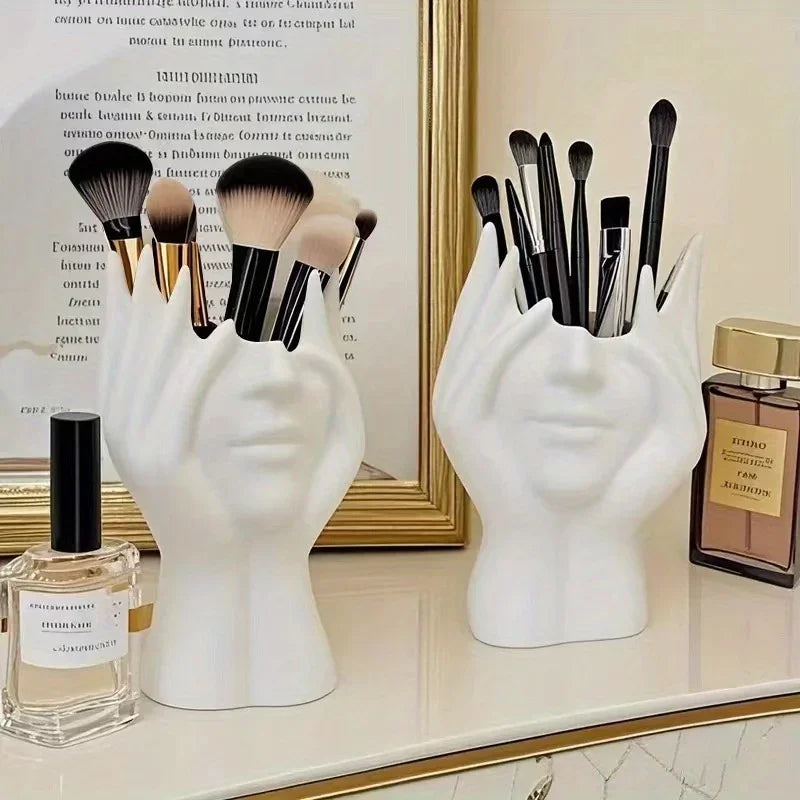 Creative Human Body Pen Holder Makeup Brush Organizer Desktop Storage Stand Decor