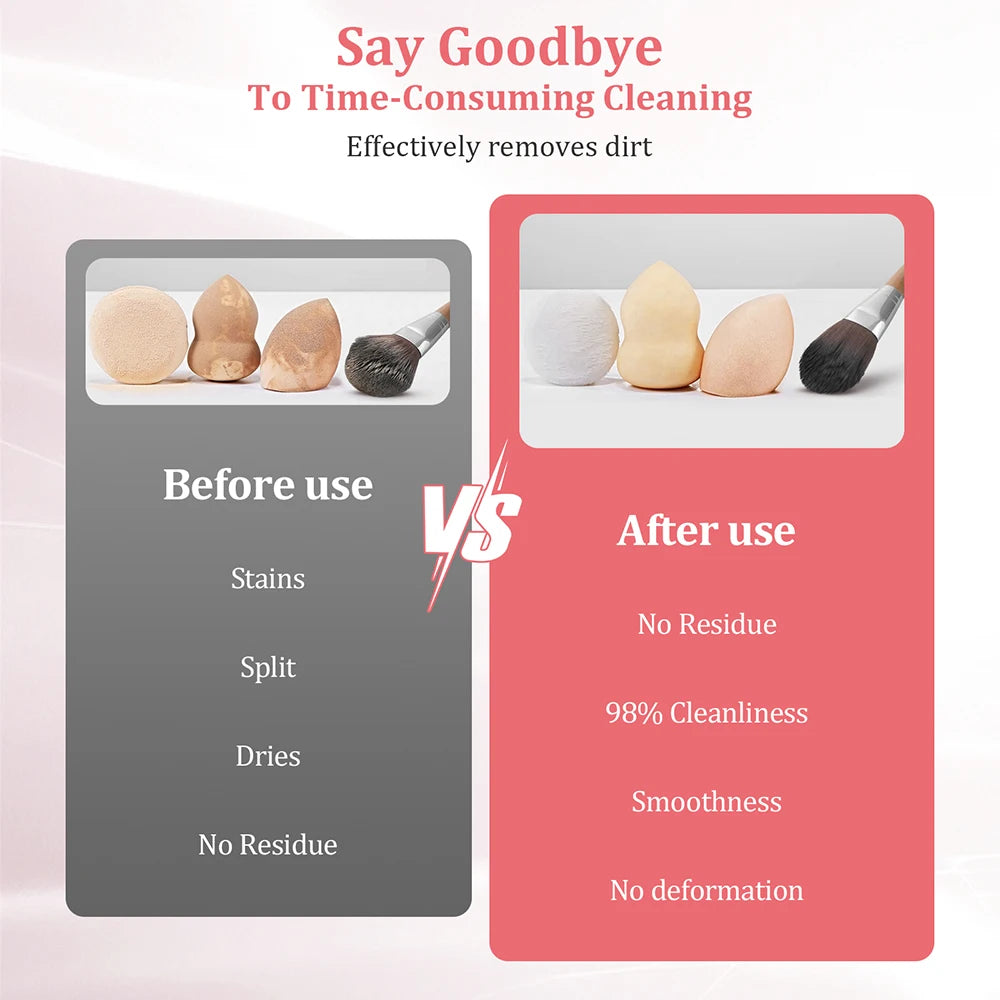 Automatic Makeup Brush Cleaner & Dryer – Electric Cosmetic Brush Washing Machine, Air Drying Stand