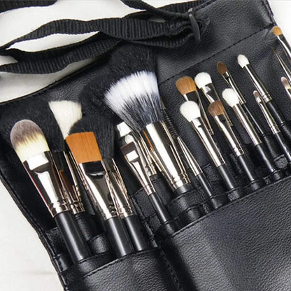 22-Pocket Professional Makeup Brush Holder Apron Bag with Belt Strap – Cosmetic Organizer for Women & Makeup Artists