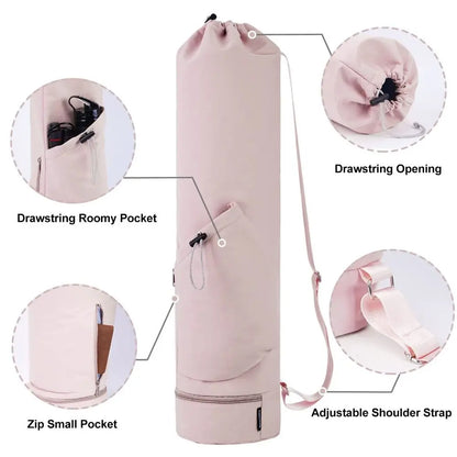 Yoga Mat Backpack – Large Capacity Waterproof Sports Bag with Adjustable Straps, Breathable Gym Yoga Carrier (Unisex)