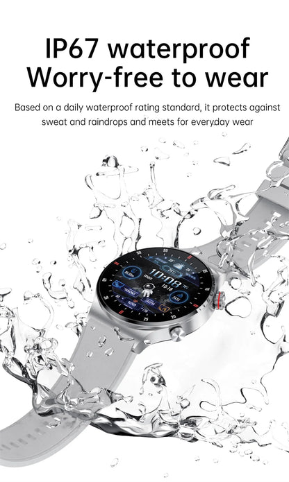 Men’s Bluetooth Call Smart Watch with GPS – AMOLED Full Screen Fitness Tracker for iOS & Android