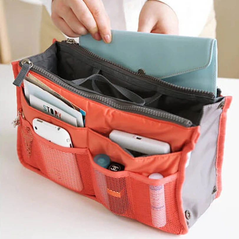 Multi-Color Handbag Organizer Insert – Travel Makeup Bag & Cosmetic Storage Tote for Women