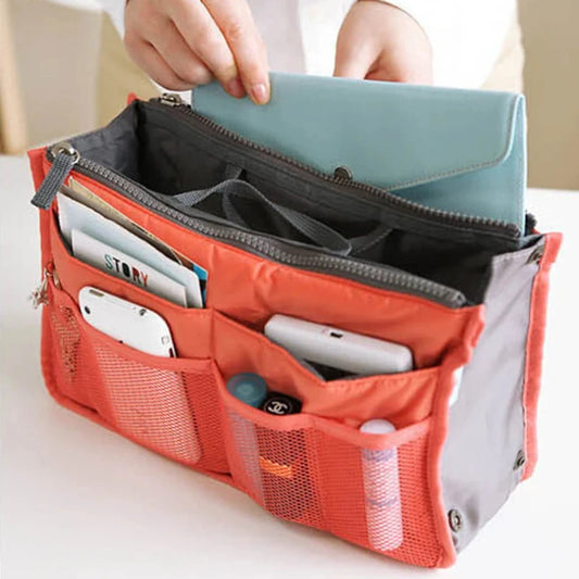Multi-Color Handbag Organizer Insert – Travel Makeup Bag & Cosmetic Storage Tote for Women