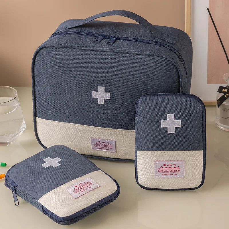 Portable Travel Medicine Storage Bag First Aid Organizer Large Capacity Oxford Case