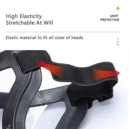 Reusable Work Protection Mask with Transparent Face Shield – Anti-Splash Facial Protector with Silicone Seal & Respiratory Filter for Kitchen, Food Service, and Industrial Use