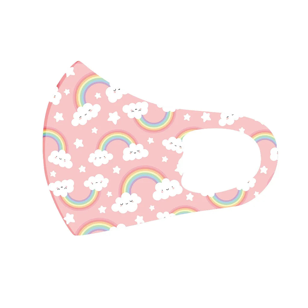 5PCS Washable Kids Face Masks – Reusable Cartoon Mouth Covers for Boys & Girls | Breathable, Comfortable, Dust-Resistant Design