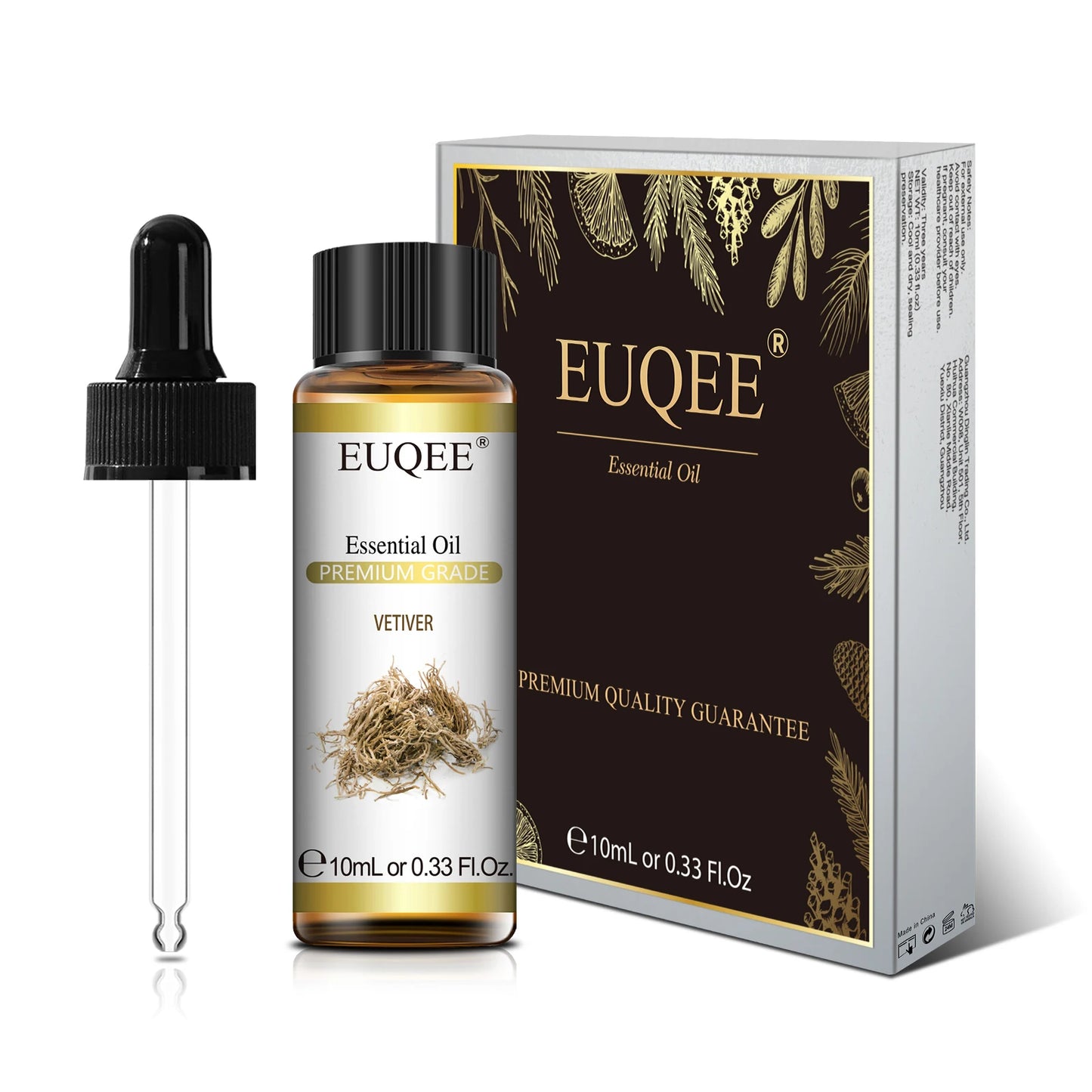 EUQEE 10ml Natural Plant Essential Oil with Dropper – Pure Lavender, Jasmine, Eucalyptus, Vanilla Oils for Diffuser, Humidifier, Aromatherapy
