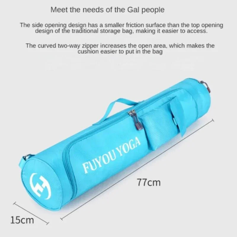 Yoga Mat Carrying Bag with Zipper Pockets – Large Capacity Fitness Gym Knapsack, Waterproof Sports Yoga Mat Holder (Women)