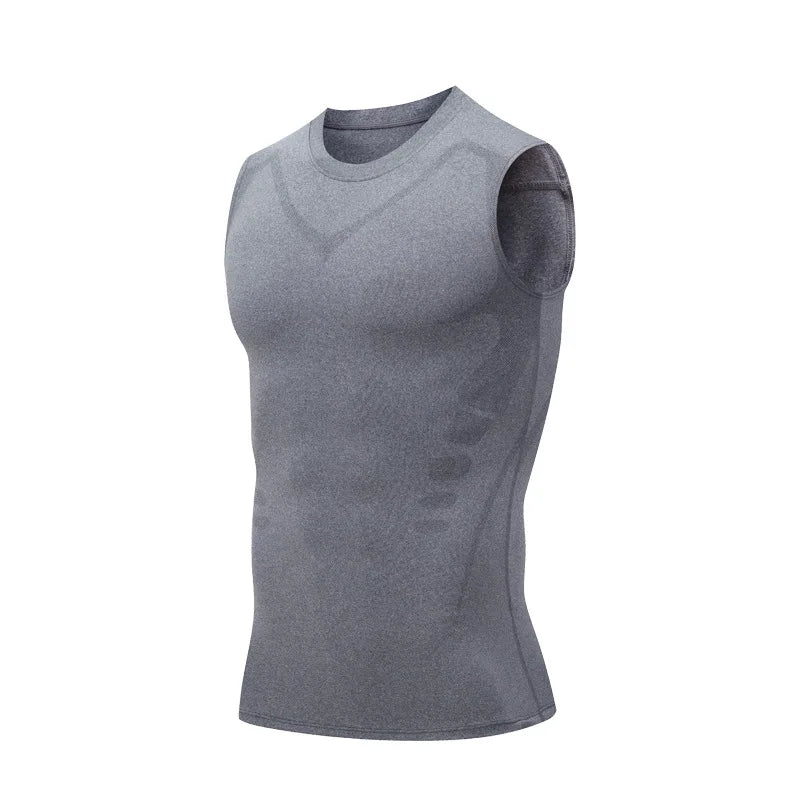 Men's Compression Tank Top Sleeveless Gym Shirt Quick Dry Workout Fitness Vest