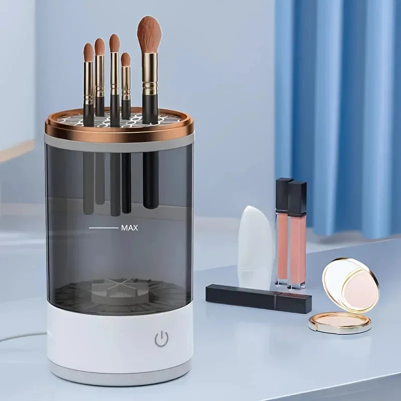 USB Powered Makeup Brush Cleaner & Dryer – Odorless, Battery-Free, Plug-and-Play Brush Washing Tool