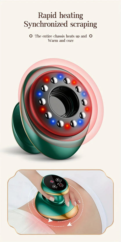 Electric Meridian Massage Brush Body Cupping Scraping Massager for Back & Abdomen