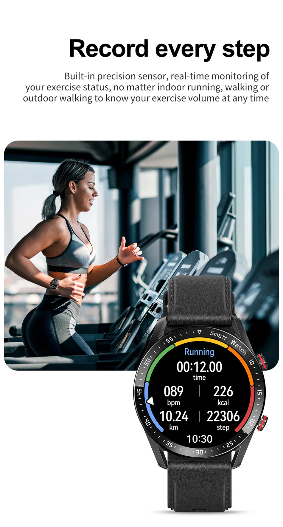 Men’s Bluetooth Smart Watch | Fitness & Activity Tracker | Call & Message Alerts | Waterproof Sports Smartwatch with Box