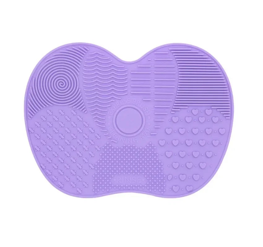 Silicone Makeup Brush Cleaning Mat – Colorful Textured Scrubber Pad for Deep Cleaning Cosmetic Brushes