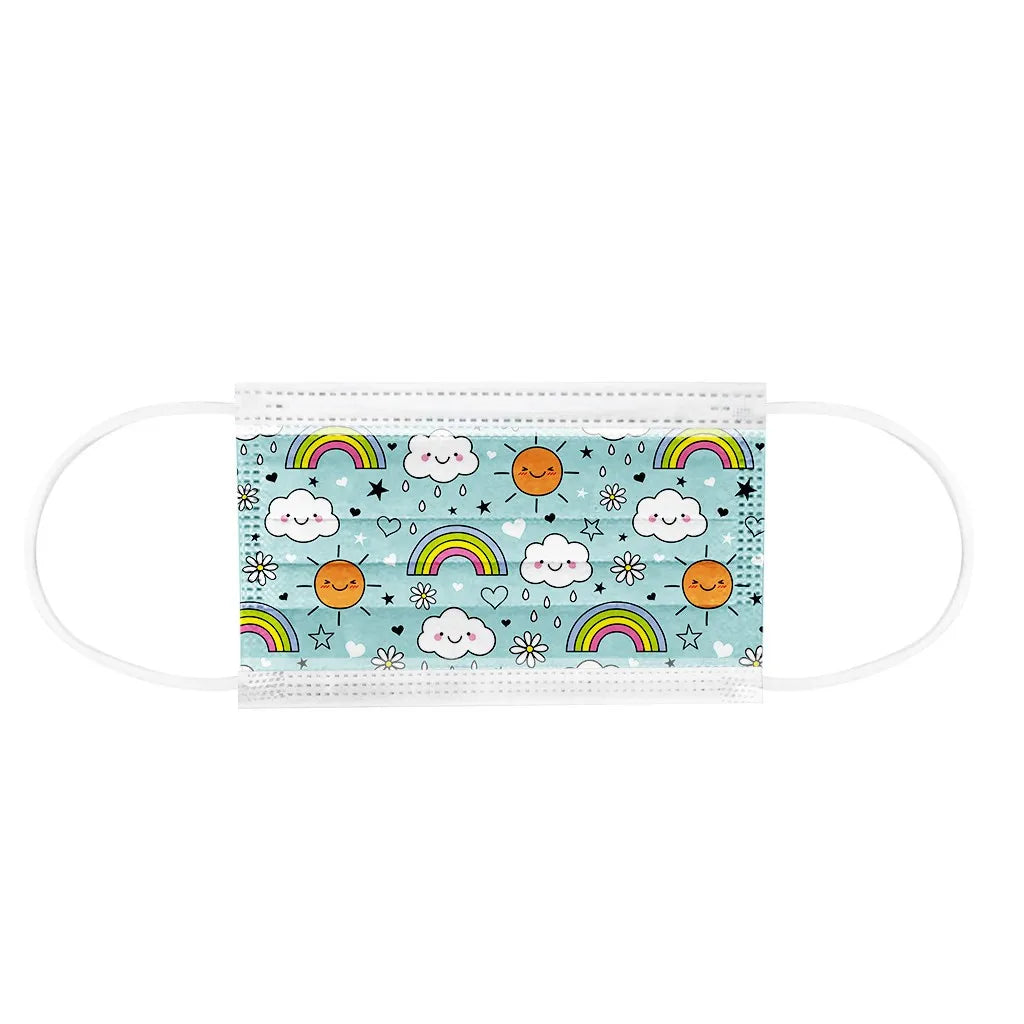 50PCS Kids Disposable Face Masks – 3-Ply Breathable Protective Masks with Soft Ear Loops | Comfortable & Safe for Sensitive Skin