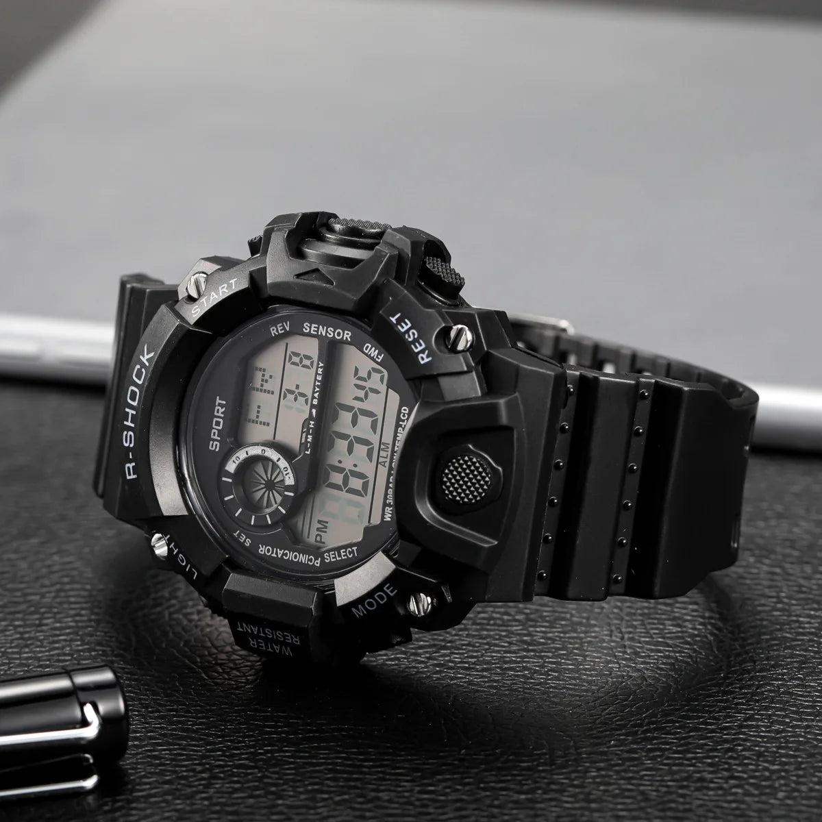 MAYZHISU Men’s Digital Sports Watch | Large Dial | Alarm, Stopwatch & Backlight | 3ATM Water Resistant | Military Style Wristwatch