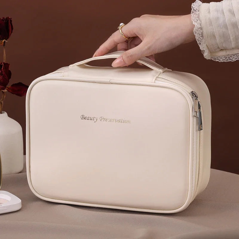 New Women’s Luxury Makeup Bag – Large-Capacity Portable Cosmetic & Toiletry Travel Organizer