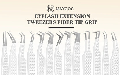 Eyelash Extension Tweezers with Fiber Tips – High-Precision, Anti-Static Lash Tools for Makeup Artists