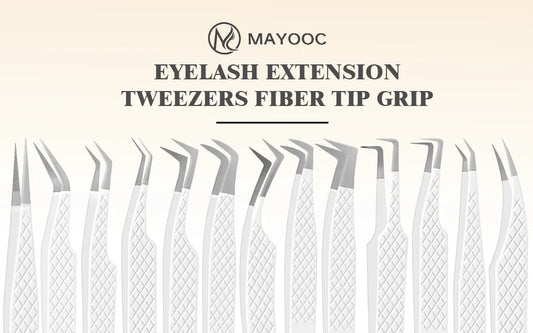 Eyelash Extension Tweezers with Fiber Tips – High-Precision, Anti-Static Lash Tools for Makeup Artists