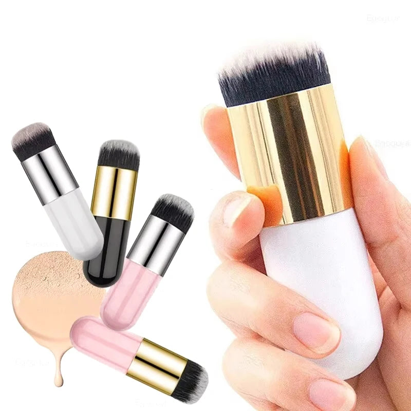 Mushroom Foundation Brush – Large & Small Makeup Brush Set | Soft Synthetic Bristles | For Foundation, BB Cream & Liquid Makeup