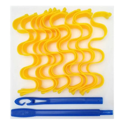 12-Pack Heatless Hair Curlers – Soft Bendy Roller Rods for Waves & Curls, No Heat Styling Tools