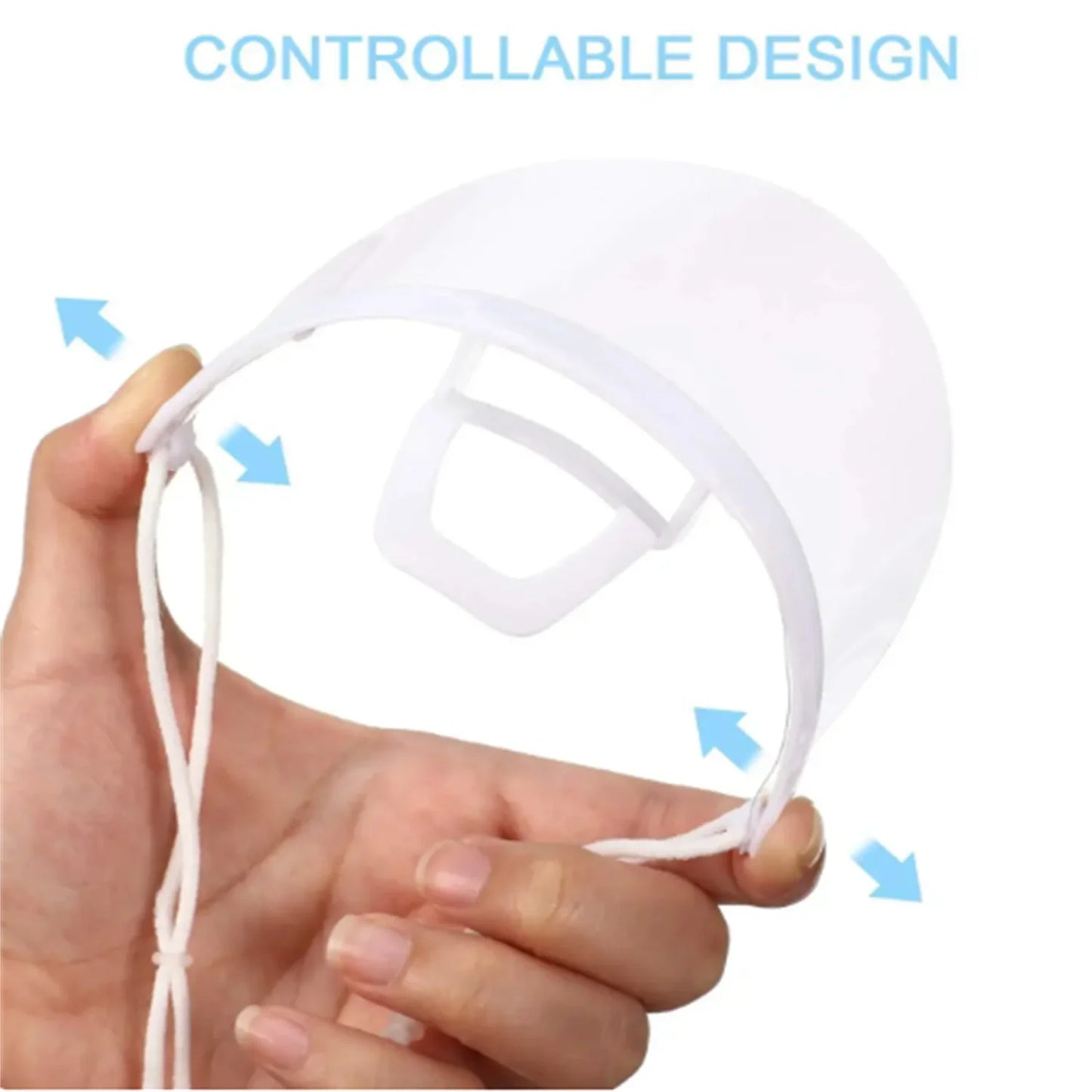 5/10/20 Pcs Reusable Transparent Anti-Fog Face Shields – Clear Plastic Mouth Covers for Restaurant, School, Salon, Beauty, and Tattoo Use