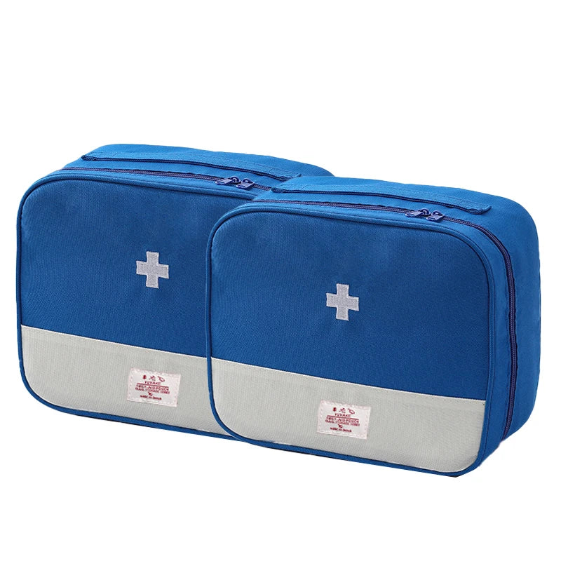 Portable Travel Medicine Storage Bag First Aid Organizer Large Capacity Oxford Case