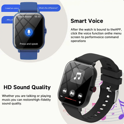 Smart Watch 1.83" HD Bluetooth Call Fitness Tracker for Android iPhone