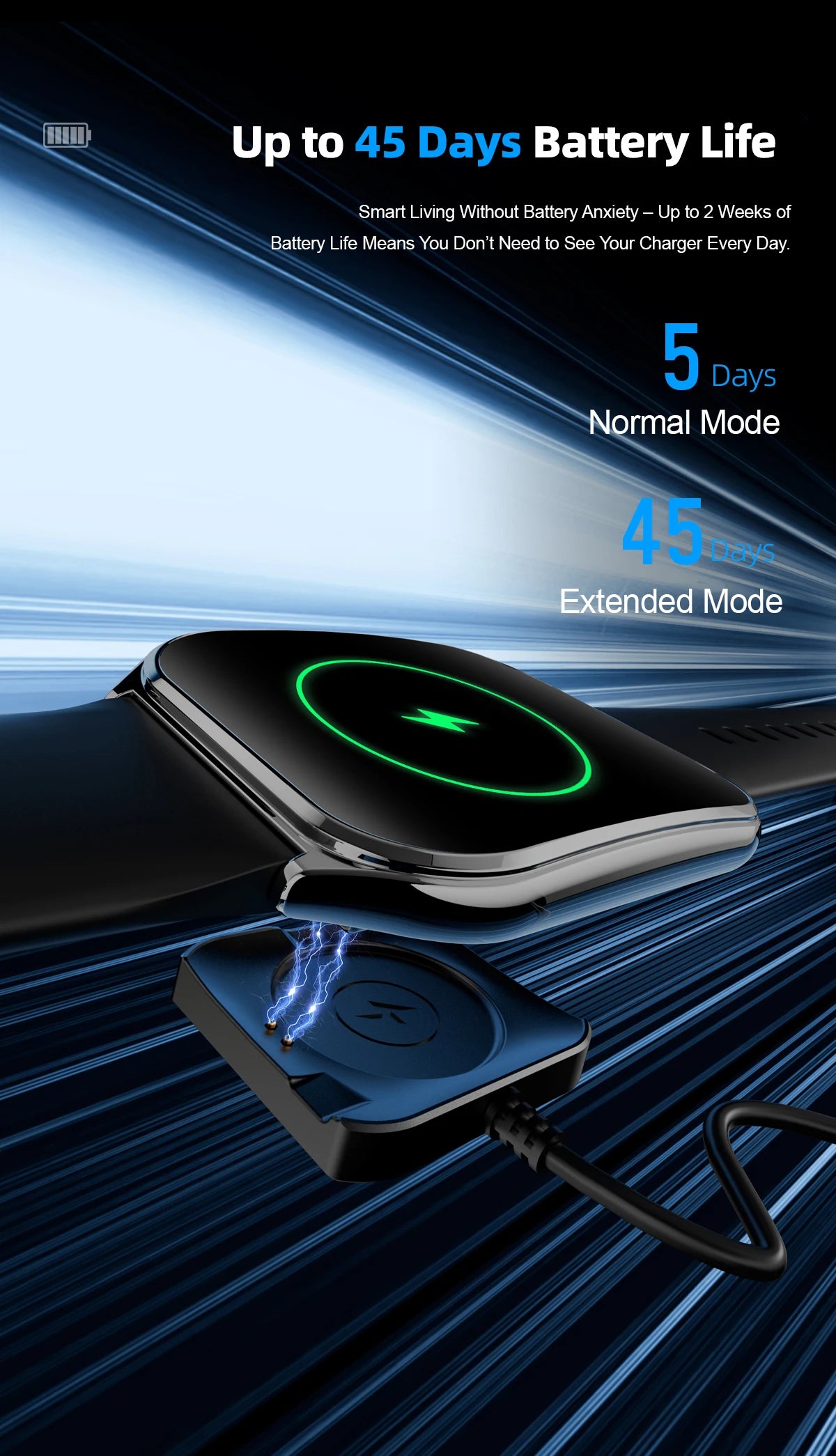 Smart Watch 1.96" AMOLED Bluetooth Call Fitness Tracker IP68 for Android iOS