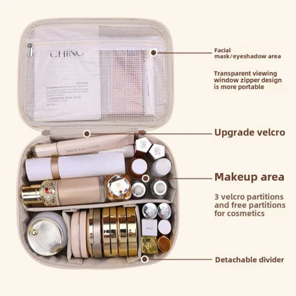 New Women’s Luxury Makeup Bag – Large-Capacity Portable Cosmetic & Toiletry Travel Organizer