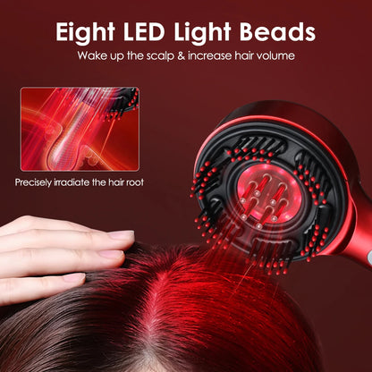 Electric Microcurrent Massage Comb – 660nm Red Light Hair Growth & Scalp Massager for Hair Care, Relaxation & Blood Circulation