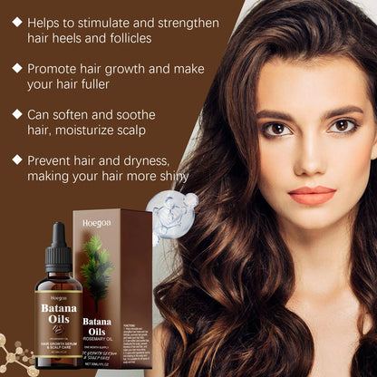 Batana & Rosemary Hair Growth Oil – Nourishing & Moisturizing Treatment to Reduce Hair Loss, Repair Split Ends, and Improve Hair Quality
