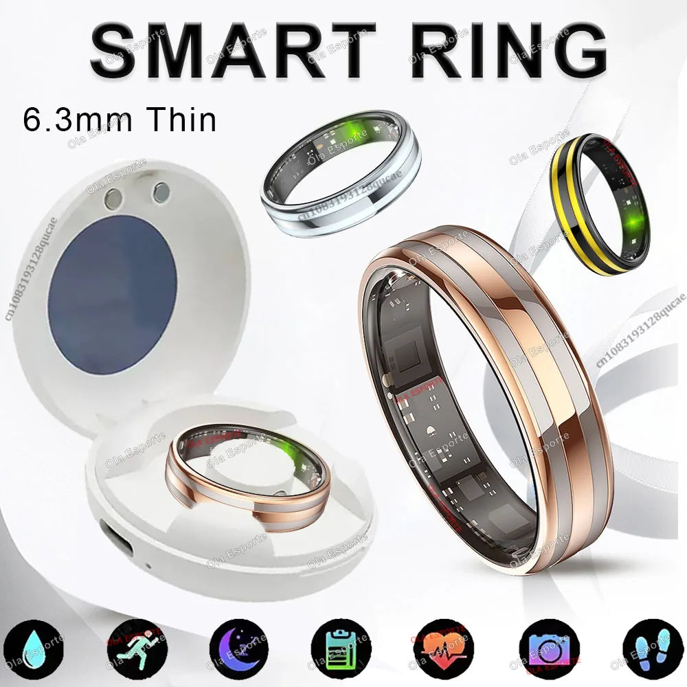 Smart Ring Fitness Tracker Heart Rate Sleep Monitor Waterproof for Android iOS