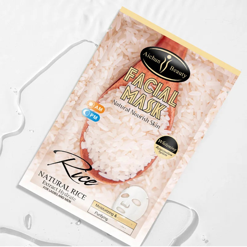 Natural Fruit Facial Sheet Masks – Hydrating, Oil-Control, Moisturizing Skincare with Blueberry, Cucumber, Pomegranate & Aloe