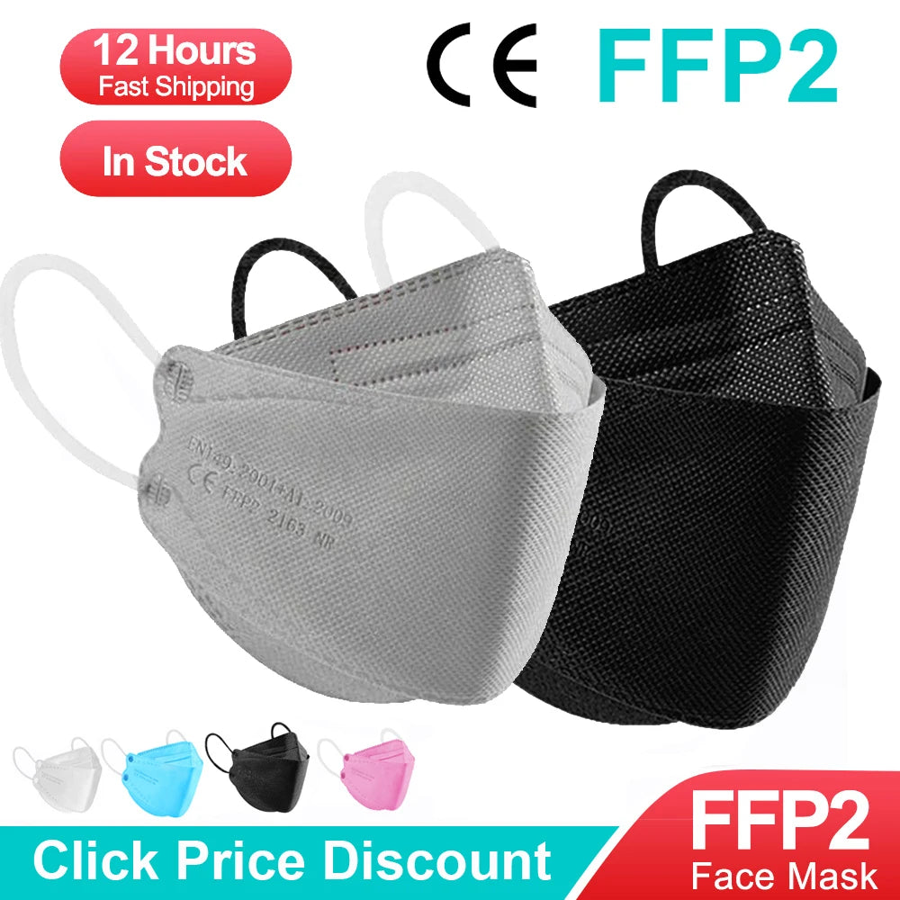 FFP2 KN95 Face Mask 4-Layer Anti-Dust CE Protective Respirator Mask