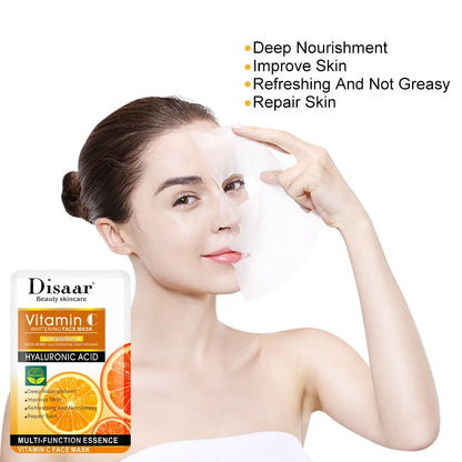 Natural Fruit Facial Sheet Masks – Hydrating, Oil-Control, Moisturizing Skincare with Blueberry, Cucumber, Pomegranate & Aloe