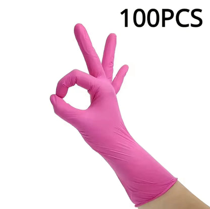 Multi-Color Nitrile Disposable Gloves – Latex-Free, Waterproof, Durable Household Cleaning Gloves (XS/S/M/L Sizes Available)