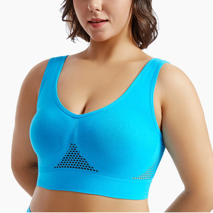 Women’s Sports Bra – Breathable Support Yoga & Running Bra, Soft Shock-Absorbing Fitness Top (No Underwire)