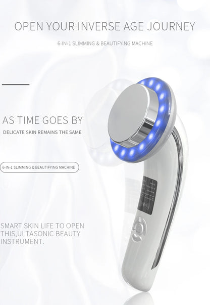 6-in-1 EMS Ultrasonic Body Slimming & Face Lifting Massager Machine – Infrared Therapy