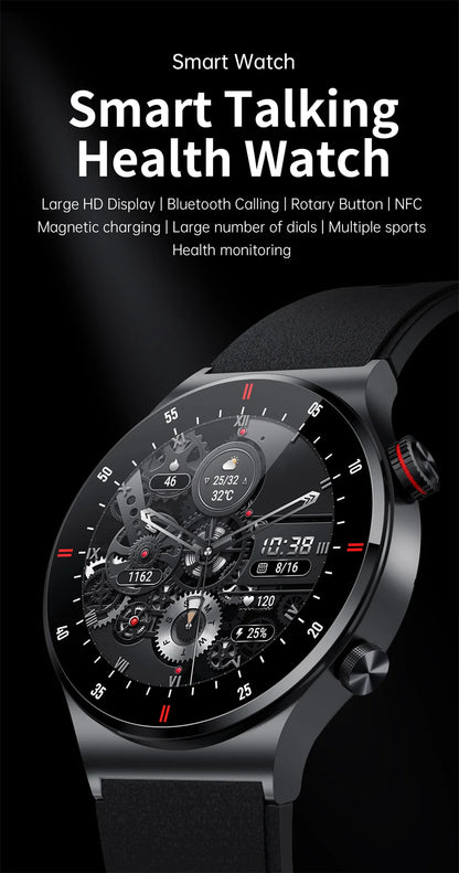 Men’s Bluetooth Call Smart Watch with GPS – AMOLED Full Screen Fitness Tracker for iOS & Android