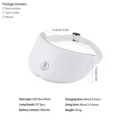 Rechargeable 7-Color LED Facial & Neck Beauty Massager – Skin Rejuvenation & Toning Device