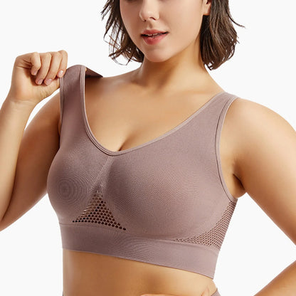 Women’s Sports Bra – Breathable Support Yoga & Running Bra, Soft Shock-Absorbing Fitness Top (No Underwire)