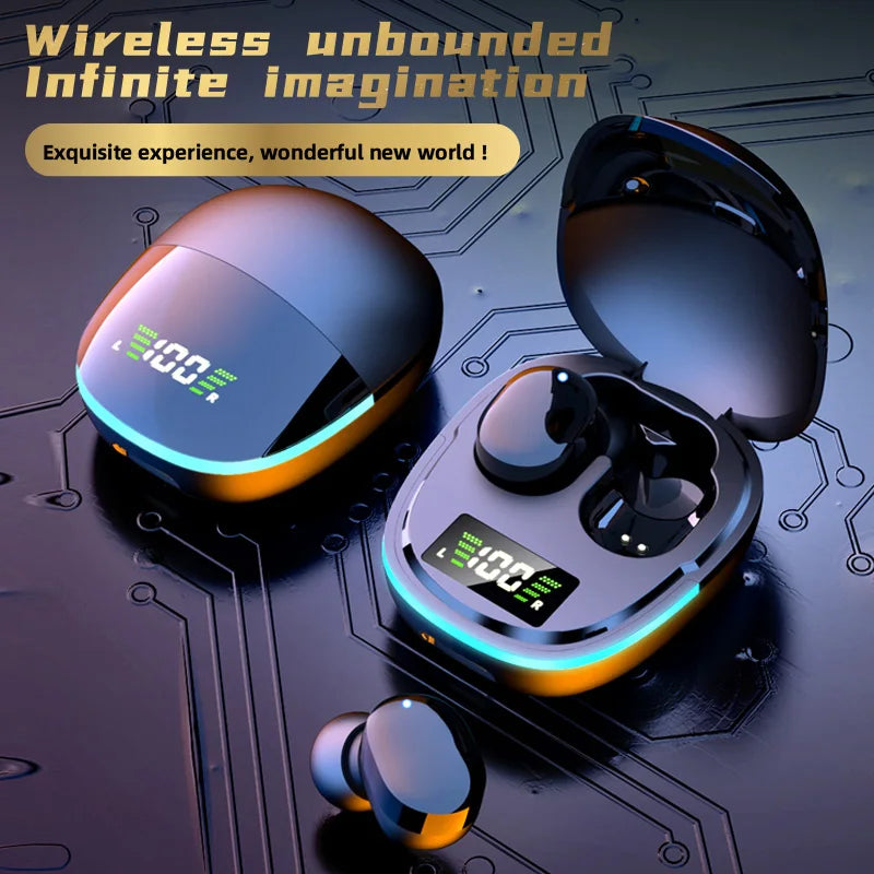 G9S TWS Wireless Bluetooth Earbuds – LED Display, Noise Cancelling Headphones with Mic, Air Pro Style