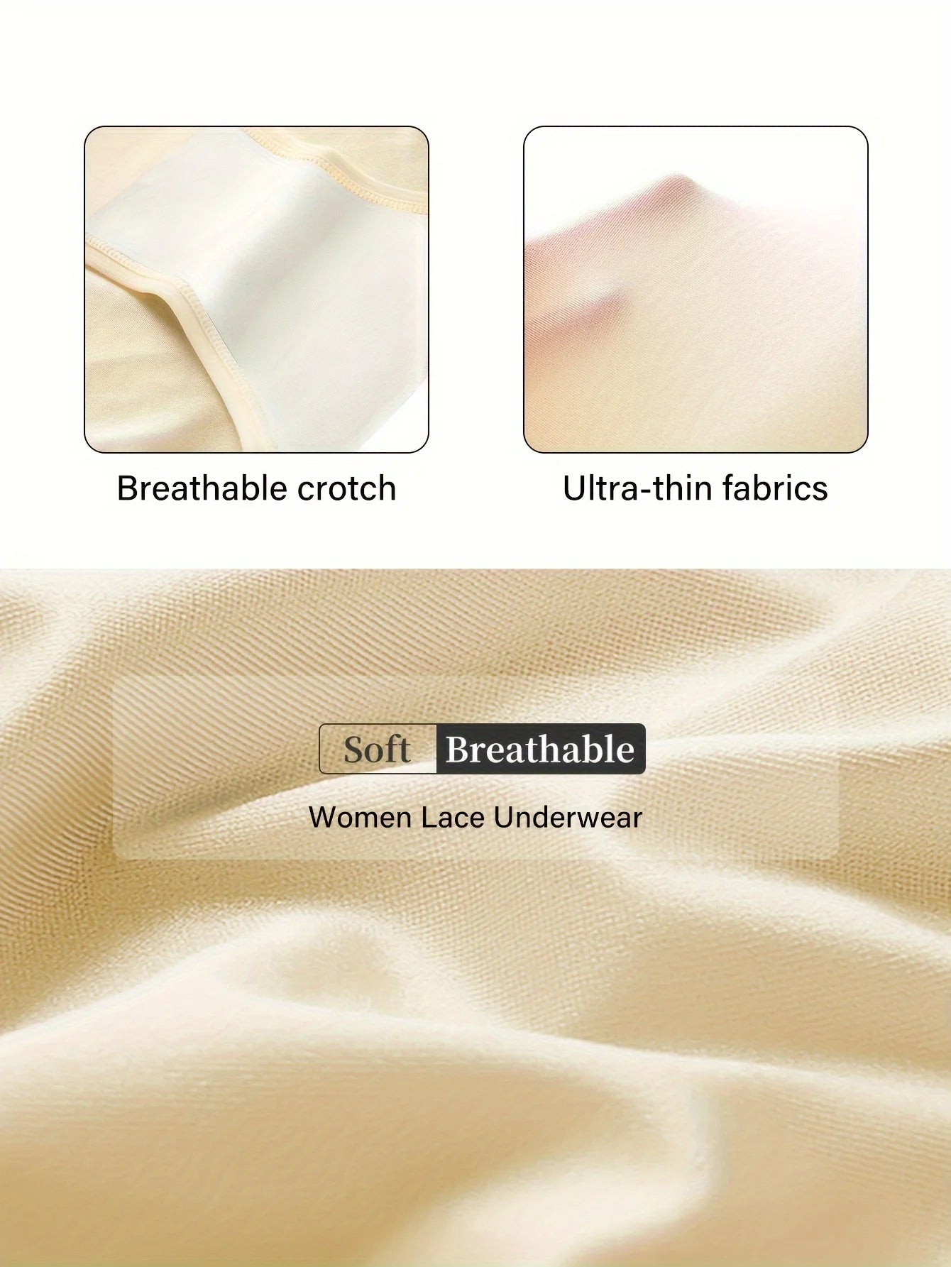 Women’s High Waist Mesh Brief Panties Breathable Seamless Tummy Control Underwear