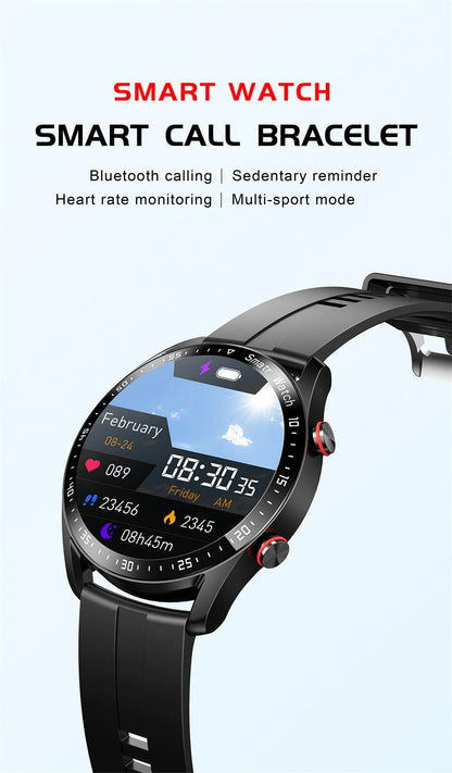 Men’s Bluetooth Smart Watch | Fitness & Activity Tracker | Call & Message Alerts | Waterproof Sports Smartwatch with Box