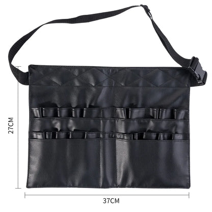 22-Pocket Professional Makeup Brush Holder Apron Bag with Belt Strap – Cosmetic Organizer for Women & Makeup Artists