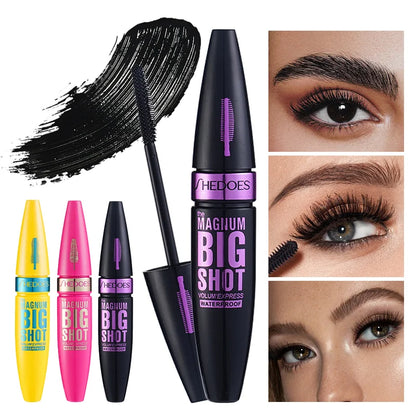 Black Waterproof Lengthening Mascara – Thick, Long-Lasting, Smudge-Proof Eye Makeup Setting Cream