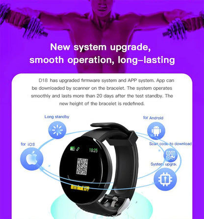 XMSJ Smart Watch Fitness Tracker | Heart Rate & Sleep Monitor | Activity Tracker | Round Touch Screen | Android & iOS