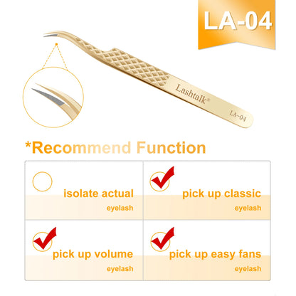 Lashtalk Eyelash Extension Tweezers Makeup Tools From Nagaraku Stainless Steel Non-magnetic Volume FakeLashes Supplies Accurate
