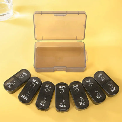 Weekly Pill Organizer 7 Day Pill Box Portable Medicine Tablet Storage Case Travel Container