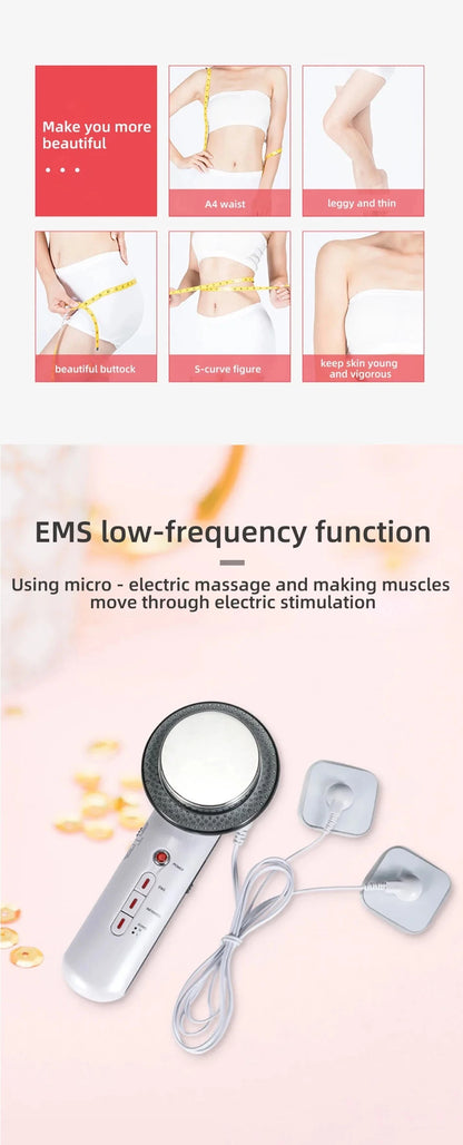 RF & EMS Beauty Massager with LED Light – Skin Firming, Toning & Self-Care Device